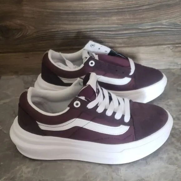 New Vans Old Skool Over Purple Wine Platform Comfycrush Sneakers