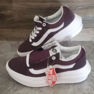 New Vans Old Skool Over Purple Wine Platform Comfycrush Sneakers