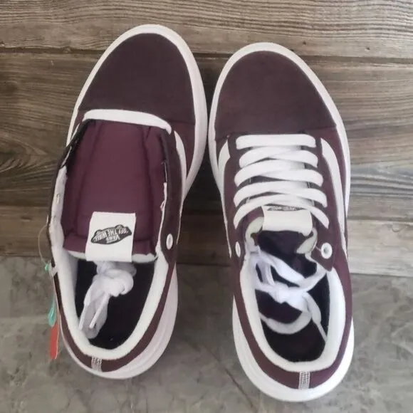 New Vans Old Skool Over Purple Wine Platform Comfycrush Sneakers