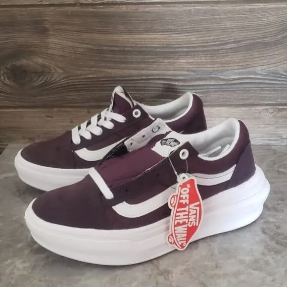 New Vans Old Skool Over Purple Wine Platform Comfycrush Sneakers