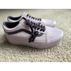 NEW Vans Old Skool Platform Sneakers Suede Lavender Purple Casual Shoes  9