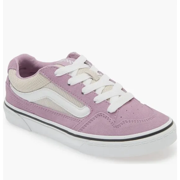 New Vans Purple Suede Caldrone Low Top Sneakers, Youth, Lavender Mist