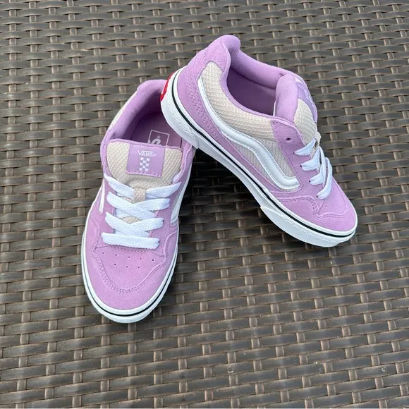New Vans Purple Suede Caldrone Low Top Sneakers, Youth, Lavender Mist