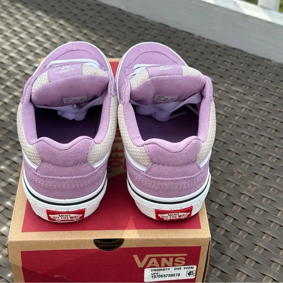 New Vans Purple Suede Caldrone Low Top Sneakers, Youth, Lavender Mist