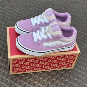 New Vans Purple Suede Caldrone Low Top Sneakers, Youth, Lavender Mist
