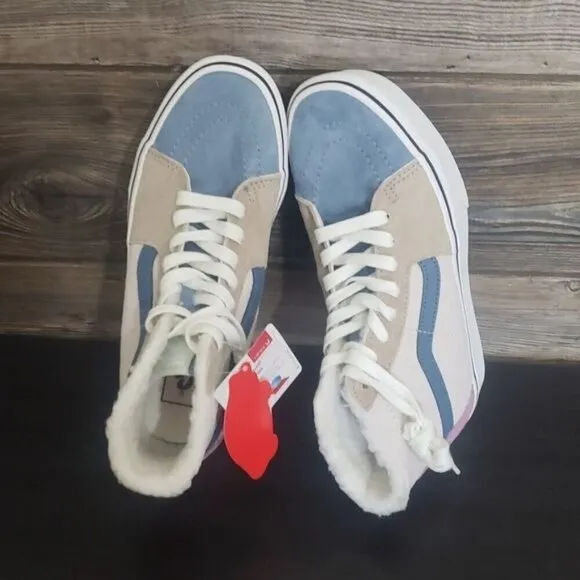 New Vans Sk8 Hi Tapered Pig Suede Color Block Platform Water Repellent Sneakers