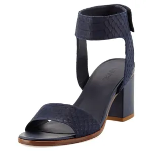 New, Vince Josslyn snake embossed city block heel sandals women's size 10