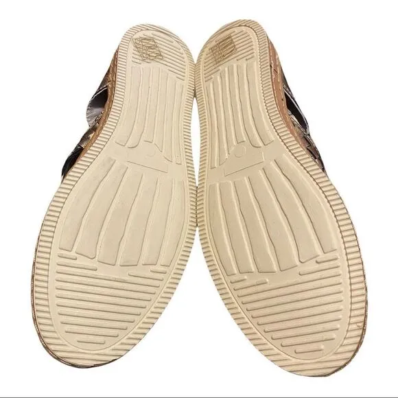 NEW Sesto Meucci  Women's &quot;Nappa&quot; Platino Woven Buckle Loafers 5