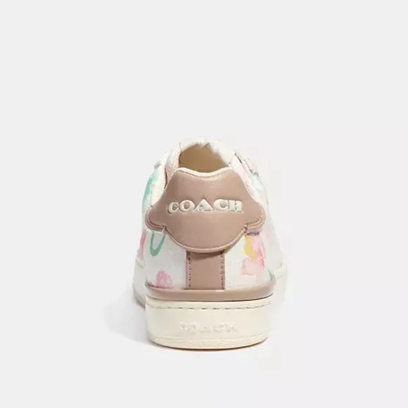 NIB Coach clip low top floral sneakers