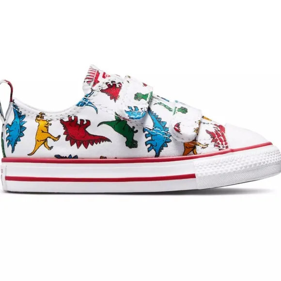 NIB CONVERSE Chuck Taylor All Star Toddler Boys Low Top DINOSAUR Sneakers 4T