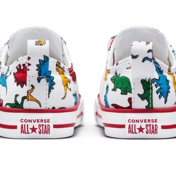 NIB CONVERSE Chuck Taylor All Star Toddler Boys Low Top DINOSAUR Sneakers 4T