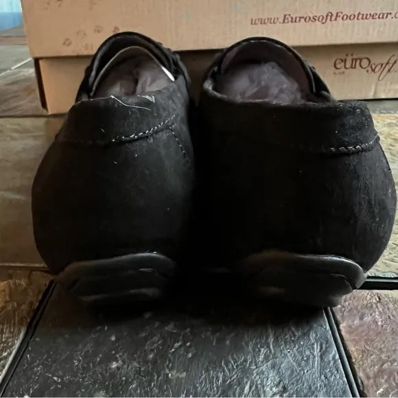 NIB EUROSOFT BY SOFFT LOAFERS DRIVING SHOES MACAIRE TEXTILE UPPER BLACK 6.5