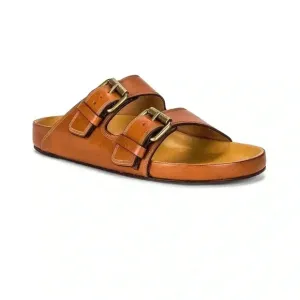 NIB Isabel Marant Folk Laser Lennyo Leather Sandals Cognac Tan Brown 8 1/2