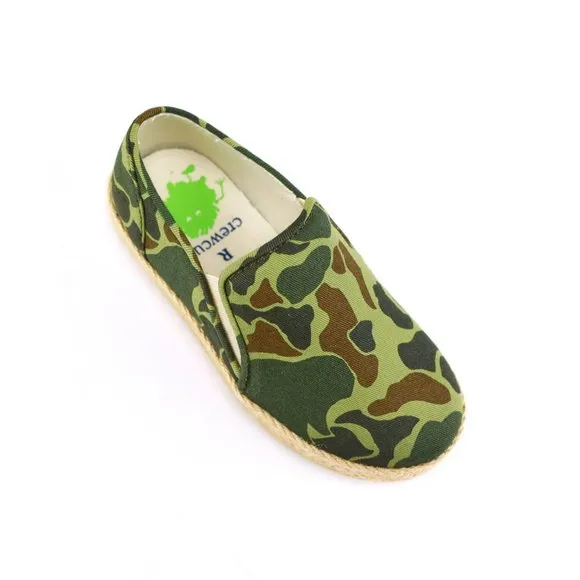 NIB Jcrew Crewcut Boy's Camo Slip-On Sneakers Shoes K11