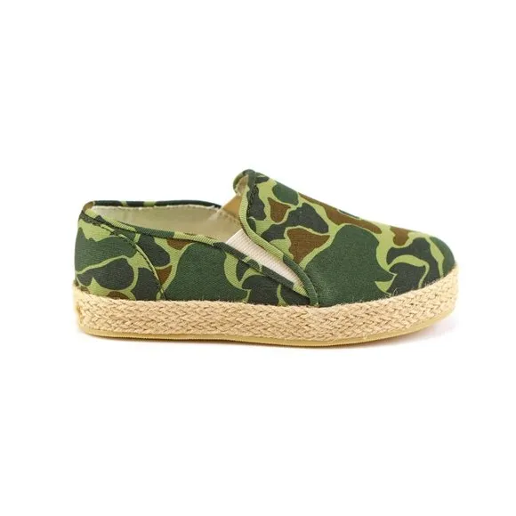 NIB Jcrew Crewcut Boy's Camo Slip-On Sneakers Shoes K11