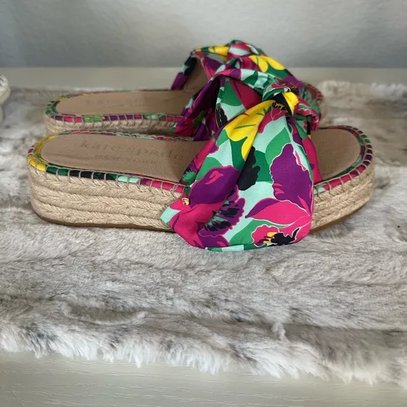 NIB Kate Spade Lucie Orchid Bloom Espadrilles