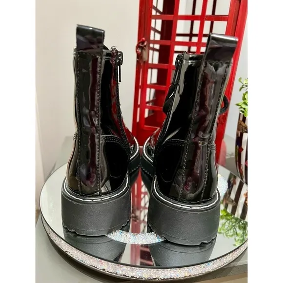 NIB! Madden Girl Platform Patent Leather Combat Boots!