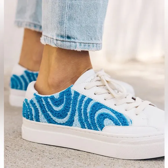 NIB Soludos Ibiza Platform Psychedelic Spiral Sneakers