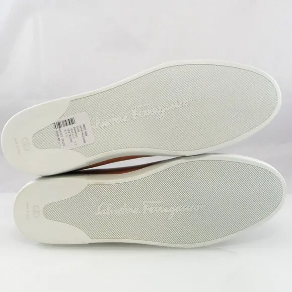 NIB$530 SALVATORE FERRAGAMO Novello Leather Vara Bow Soft Flat Slip-on Pump 9.5C
