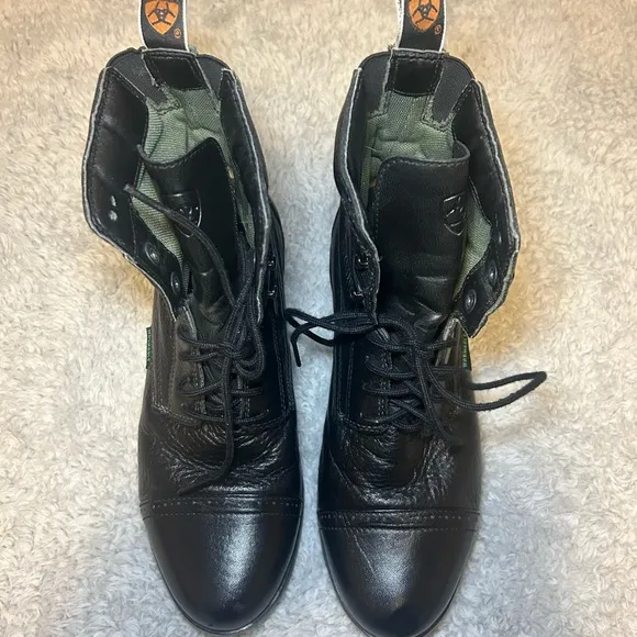 Nice!!ARIAT Heritage Breeze Lace Paddock Black Combat Boots Women’s, Size 7.5B