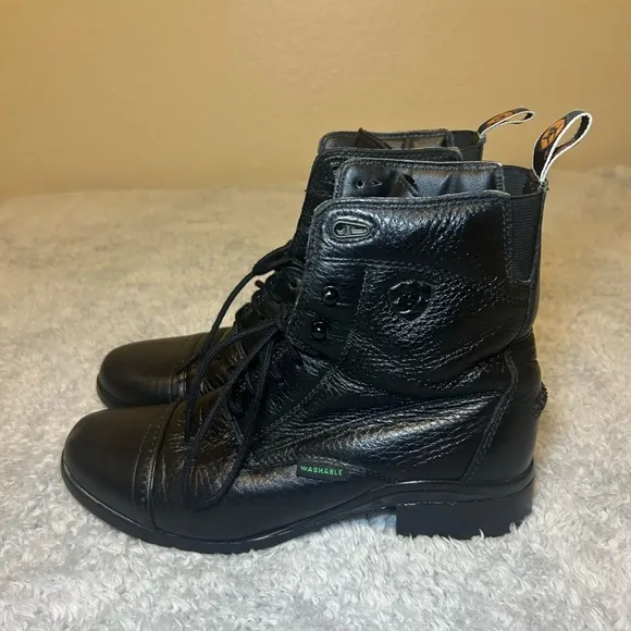Nice!!ARIAT Heritage Breeze Lace Paddock Black Combat Boots Women’s, Size 7.5B