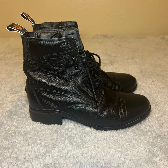 Nice!!ARIAT Heritage Breeze Lace Paddock Black Combat Boots Women’s, Size 7.5B