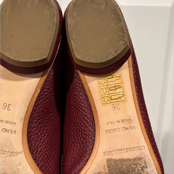 Nicholas Kirkwood Beya Burgundy Flats Women’s Size EU 36