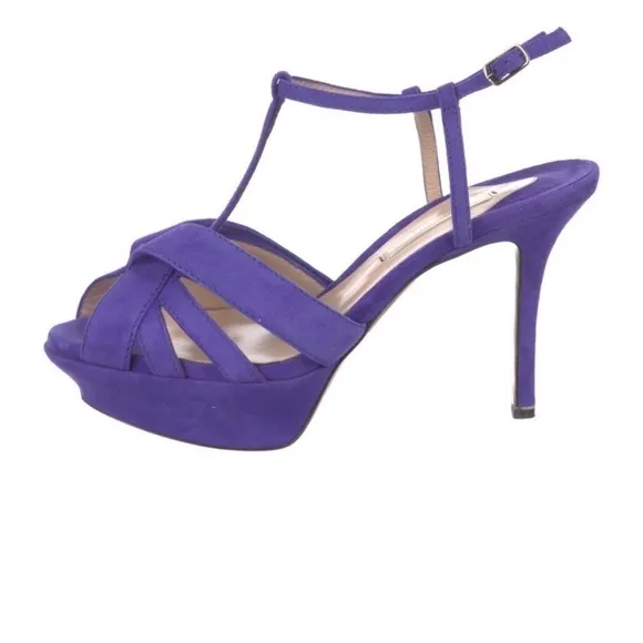 Nicholas Kirkwood Suede T-Strap Sandals
