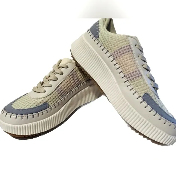 Nicole Miller New York Brita Women's Sneakers Beige Mist Platform Multicolor