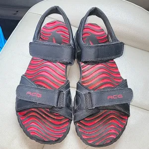 NIKE ACG STRAP SANDALS BLACK/RED SIZE 7