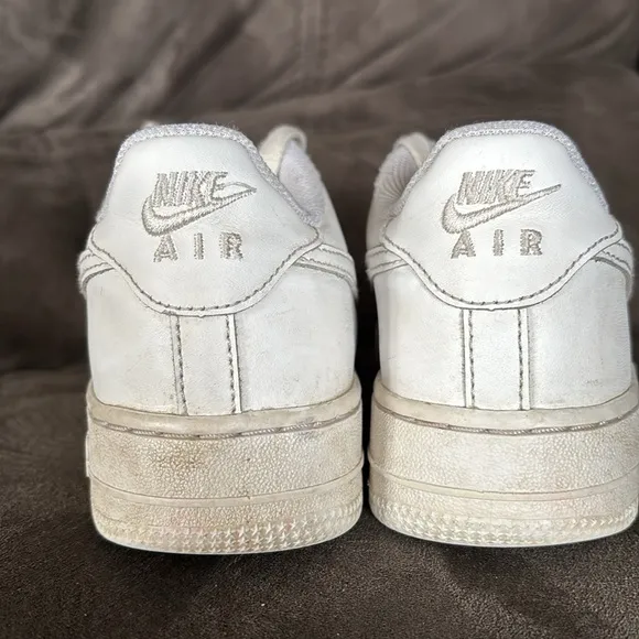 Nike AF1 Air Force One White Leather Low Top Sneakers size 5.5Y