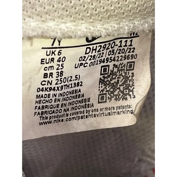 Nike Air Force 1 Boy's White Shoes/Sneakers Size 7Y SKU 5637