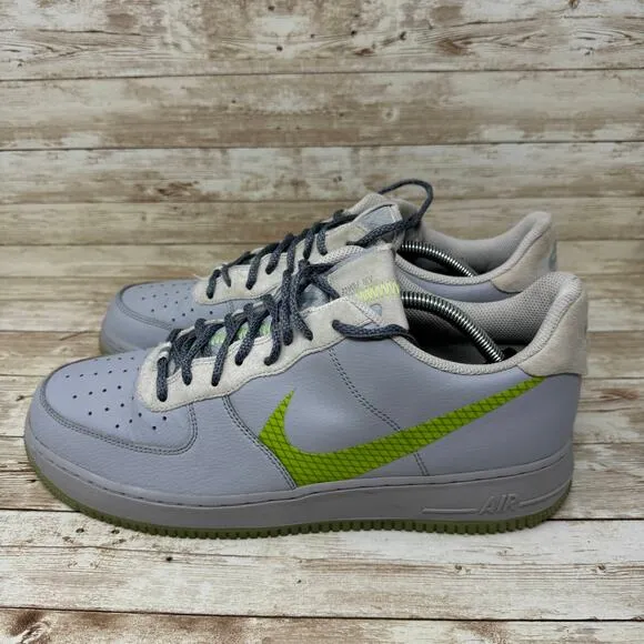 Nike Air Force 1 Low Volt Swoosh CD0888-002 Grey Low Top Sneakers Men's Size 12