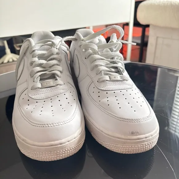 Nike Air Force 1 White Low Top Men's Classic AF1 Sneakers Size 11.5