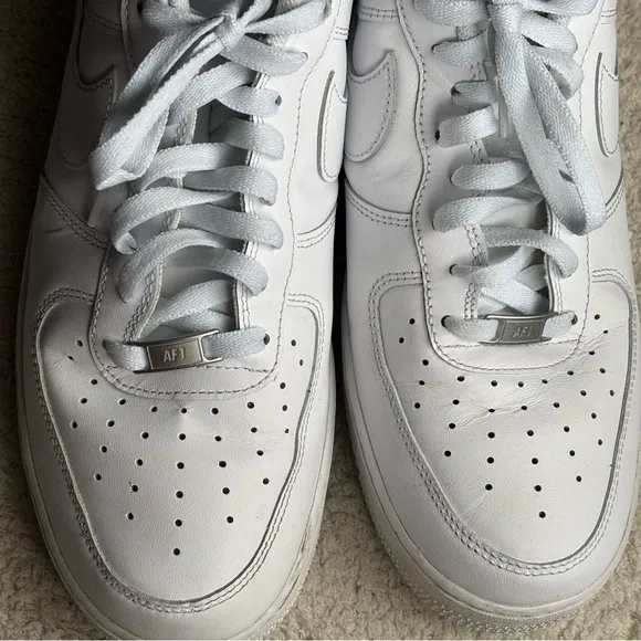 Nike Air Force 1 White Low Top Men's Classic AF1 Sneakers Size 12