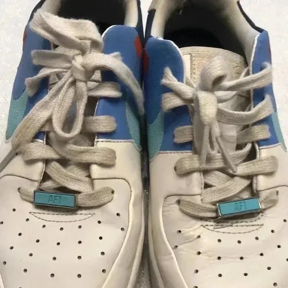 Nike Air Force low top platform sneakers.  Size 8.5