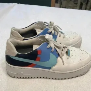 Nike Air Force low top platform sneakers.  Size 8.5
