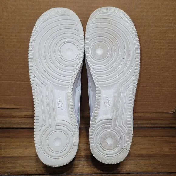 Nike Air Force One Low Top Triple White Sneakers - Men's 15