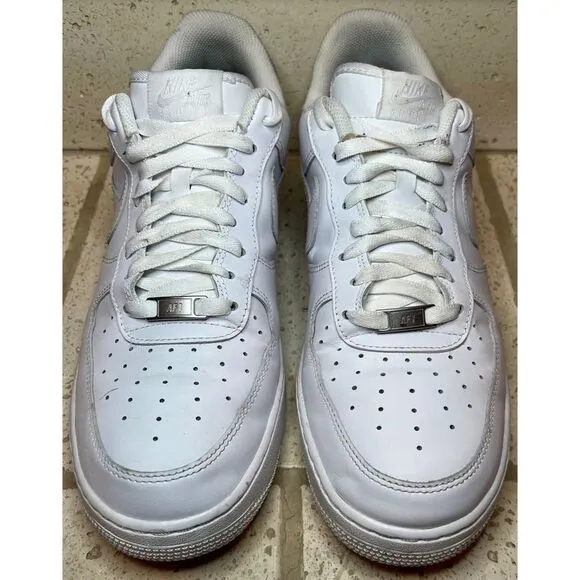 Nike Air Force 1 '07 Low Top Sneakers TripleWhite Men's 315122-111 Size 12