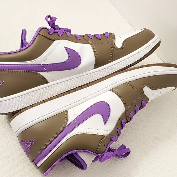 Nike Air Jordan 1 Low Top Palomino Purple Mocha Men’s Size 15 Sneakers