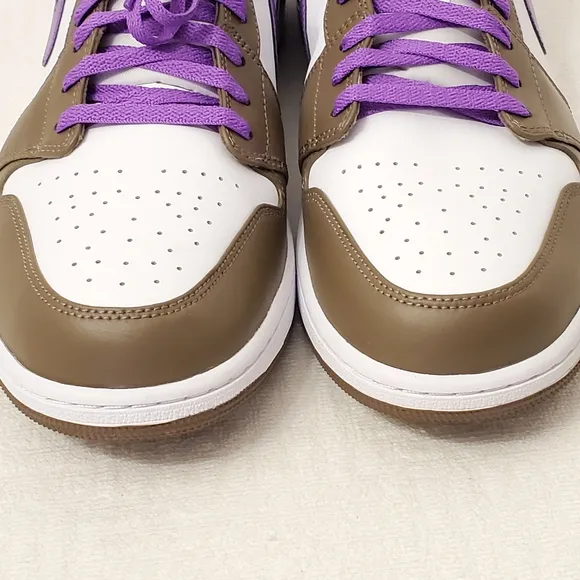 Nike Air Jordan 1 Low Top Palomino Purple Mocha Men’s Size 15 Sneakers