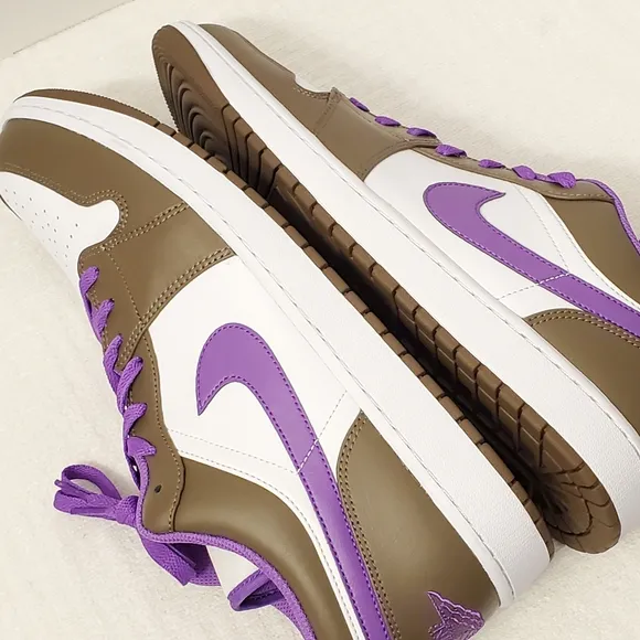 Nike Air Jordan 1 Low Top Palomino Purple Mocha Men’s Size 15 Sneakers