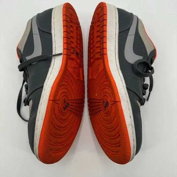 Nike Air Jordan 1 Retro Low Electric Orange Gray‎ Men's US 10 Low Top 553558-019