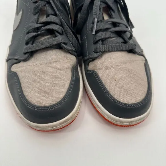 Nike Air Jordan 1 Retro Low Electric Orange Gray‎ Men's US 10 Low Top 553558-019