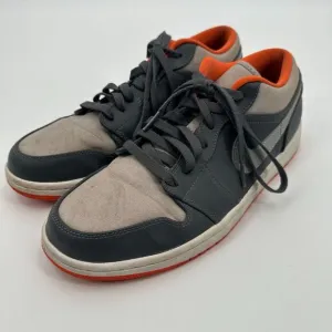 Nike Air Jordan 1 Retro Low Electric Orange Gray‎ Men's US 10 Low Top 553558-019