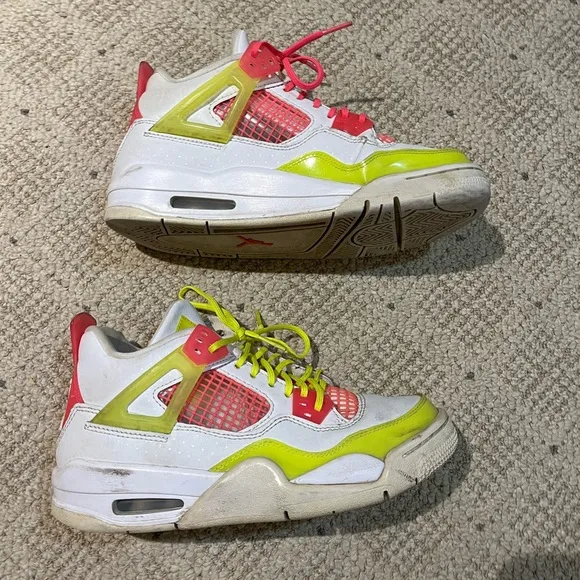 Nike Air Jordan 4 Retro “Lemon Venom” Low Top Sneakers.
