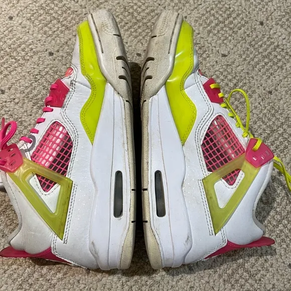 Nike Air Jordan 4 Retro “Lemon Venom” Low Top Sneakers.