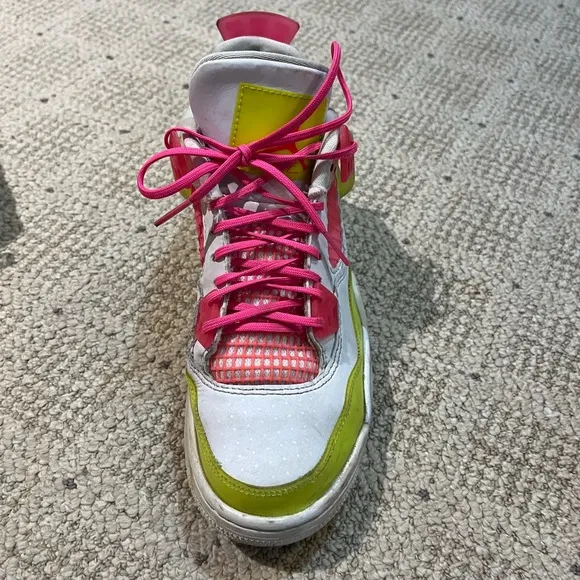 Nike Air Jordan 4 Retro “Lemon Venom” Low Top Sneakers.