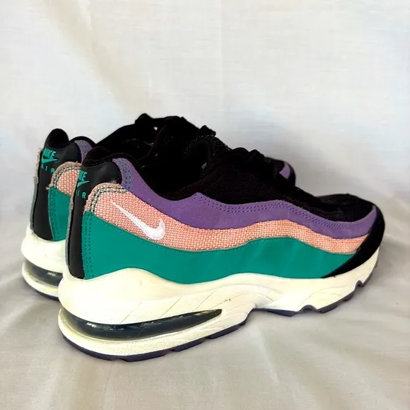 Nike Air Max 95 Sneakers Black Multicolor Kids Youth 5.5 Women’s 7