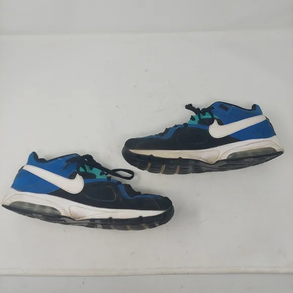 Nike Air Max Go Strong Black Blue Low Top Sneaker Streetwear 418115-015 Size 11
